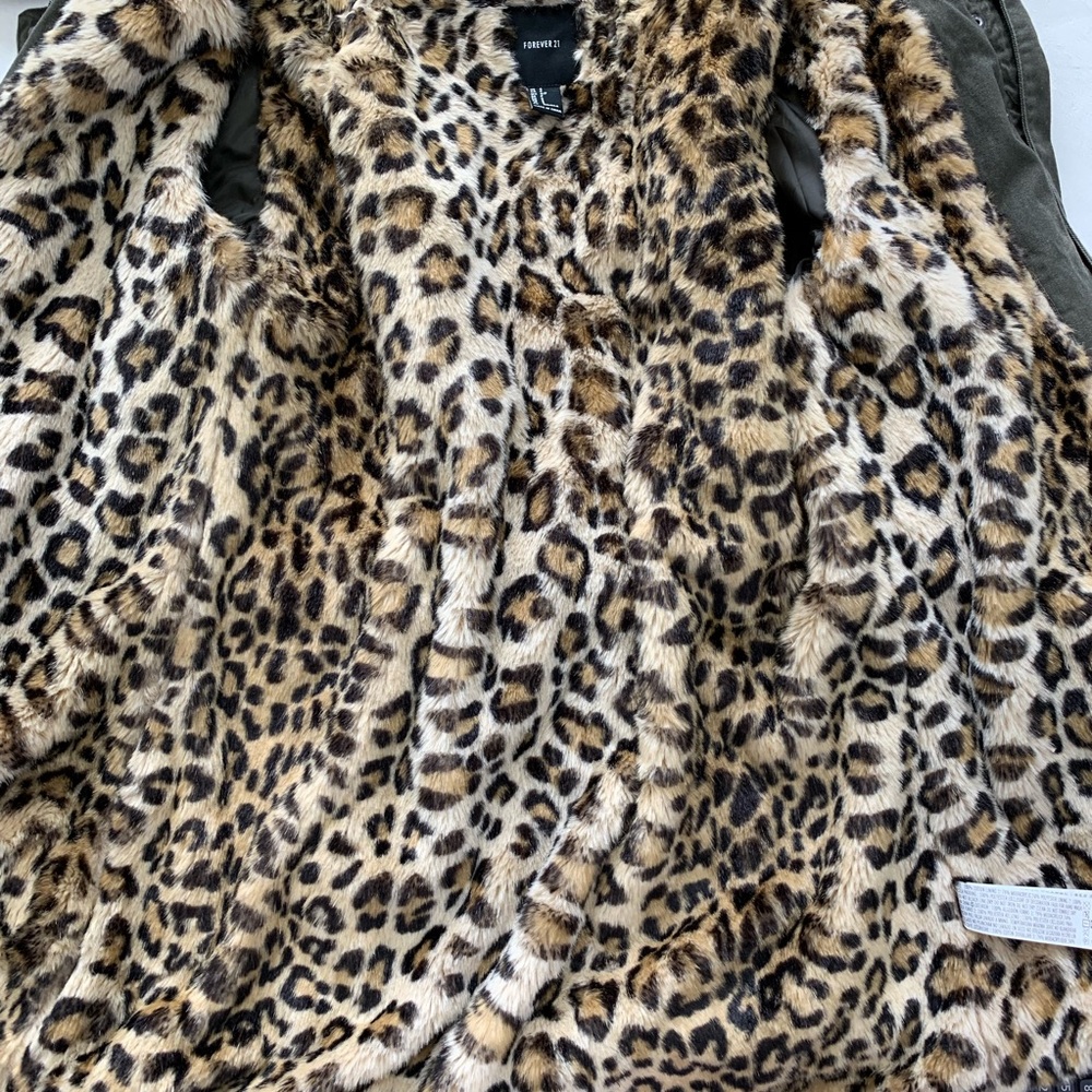 Forever21 Hooded Long Coat - Picture 3 of 8